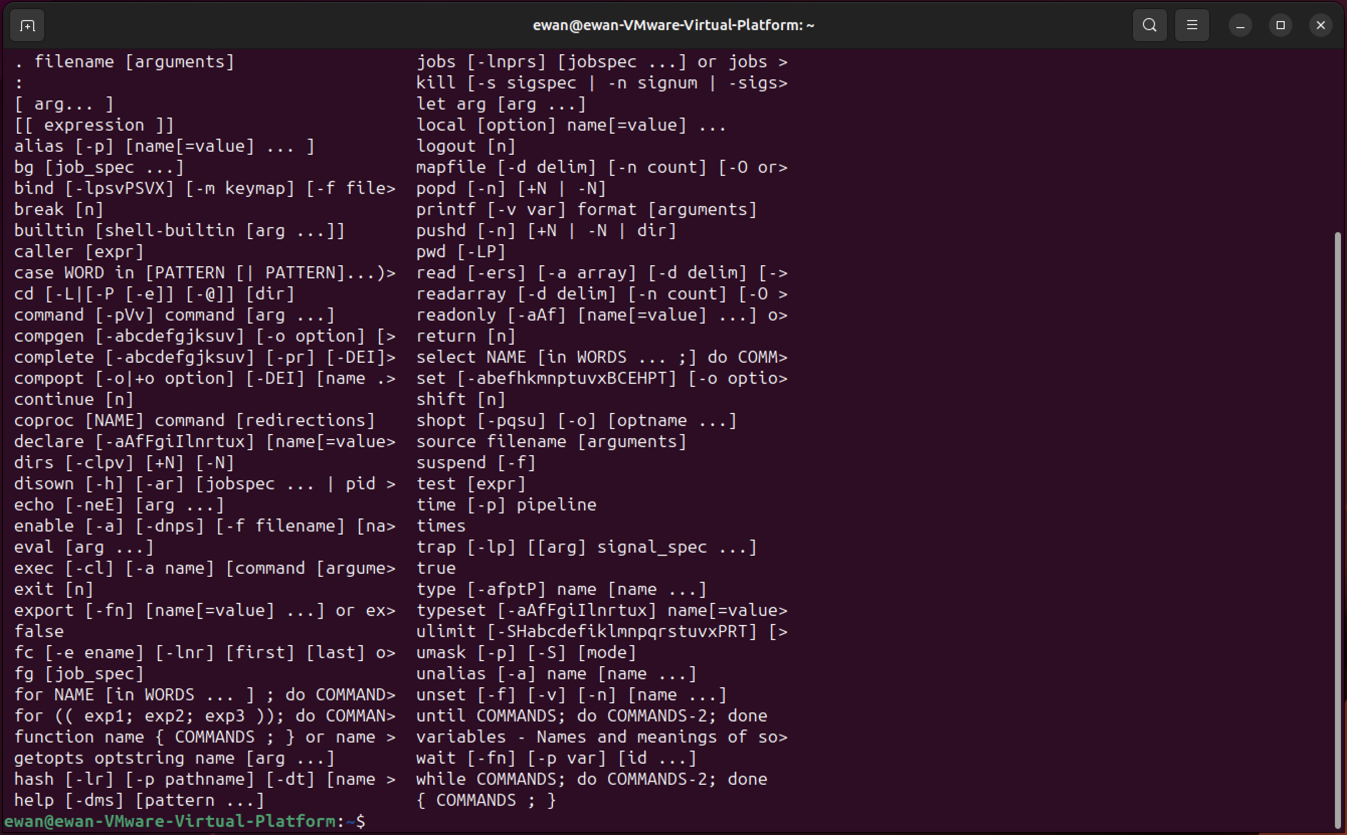 Commandes de base